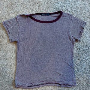 Vintage Brandy Melville Maroon Striped Top